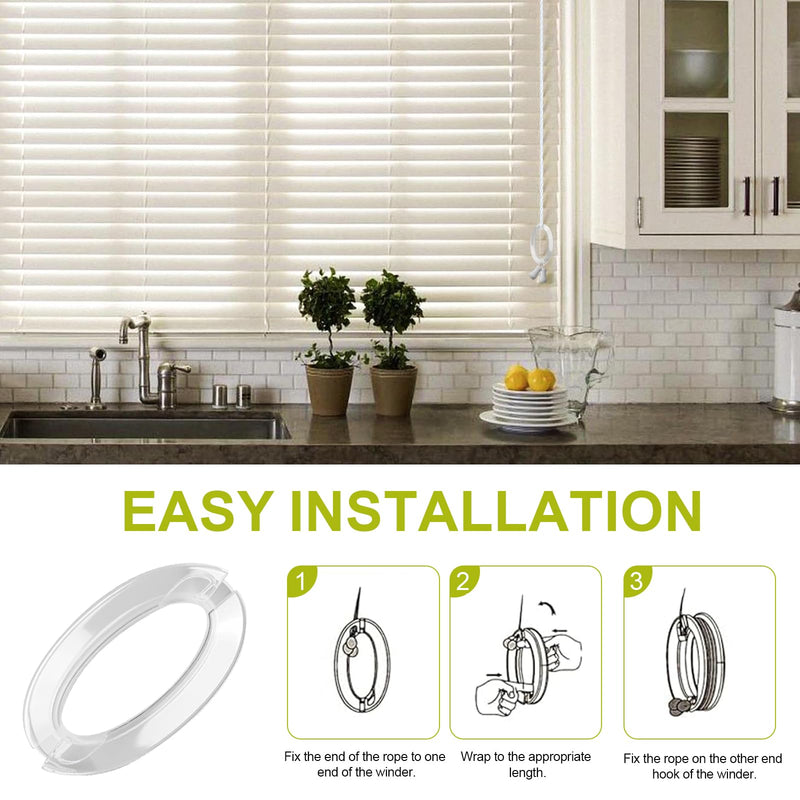 [Australia] - Window Blind Cord Winder, Safety Baby Proof Blind Cord Holder Wrap, Childproof Clear Plastic Windows Shade String Clips,Blind String Holder,No Wall Damage (4 Pack) 4pack 