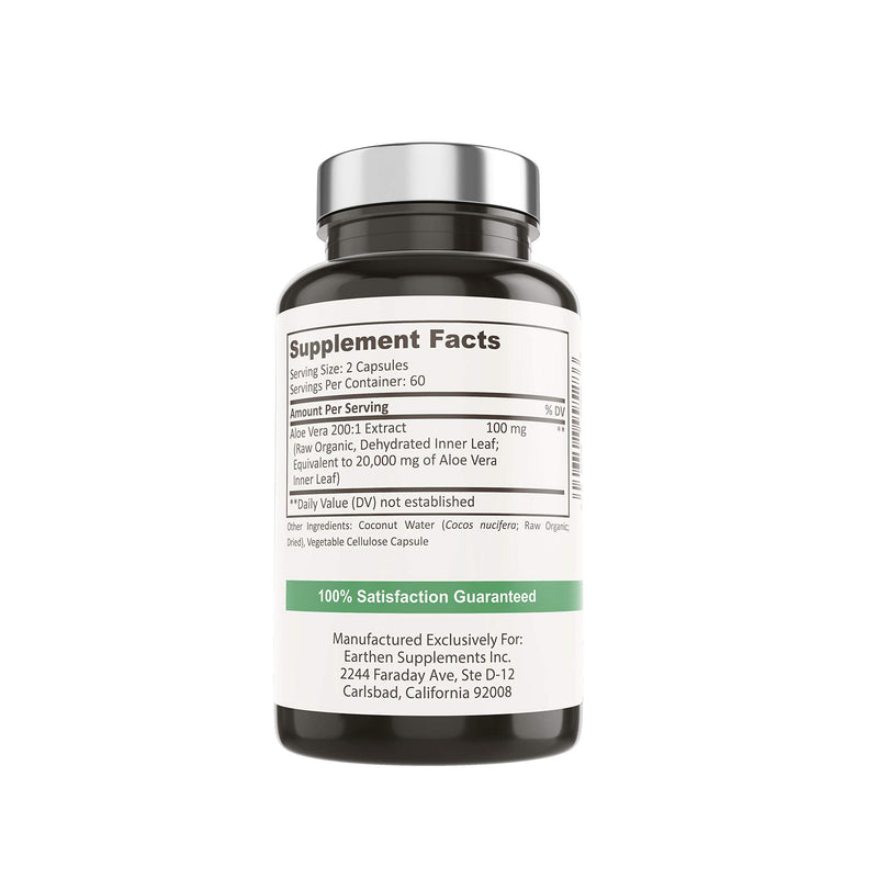 [Australia] - Aloe Vera Supplement | Equivalent to 20,000mg | Made with Organic Ingredients | RAW All Natural | Non-GMO 