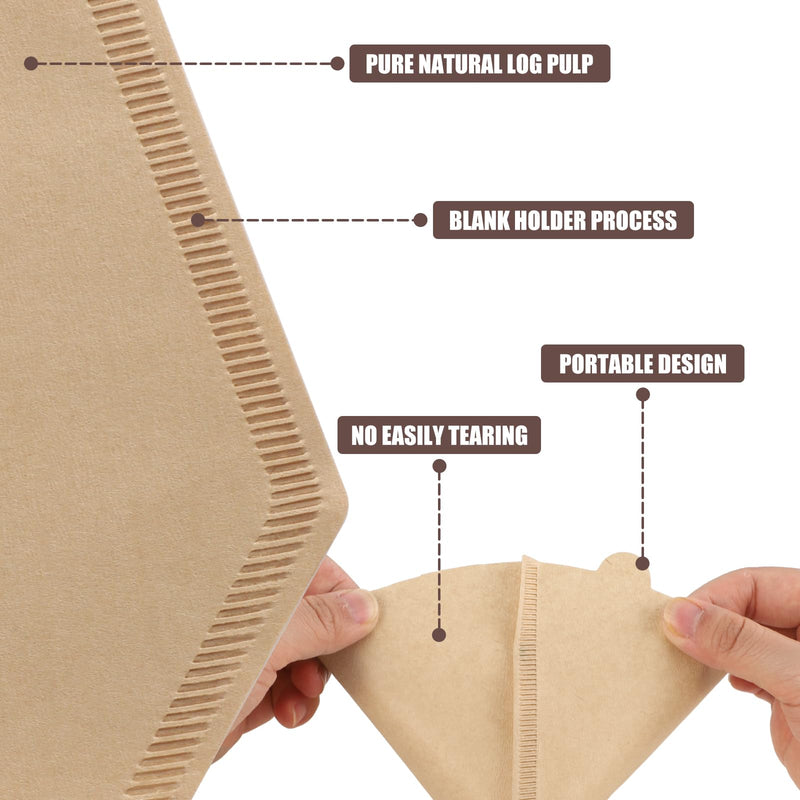 [Australia] - 200 Count Coffee Filter #2, 2 Coffee Filters Cone Unbleached Disposable Coffee Filters 2 Cone Paper Fits for Drip and Compatible with Pour Over Coffee Maker(2-6 Cup) 200 