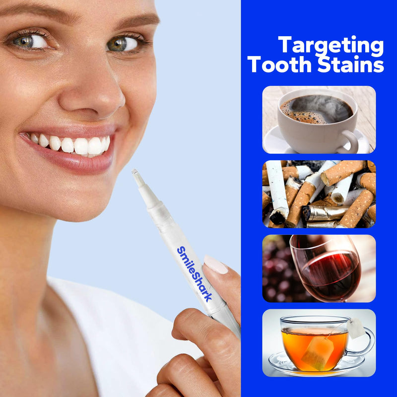 [Australia] - Premium Teeth Whitening Pens (4 Count), Sensitive-Free Whitening Gel, Professional-Strength Formula, On-The-Go Tooth Gel for Adults 