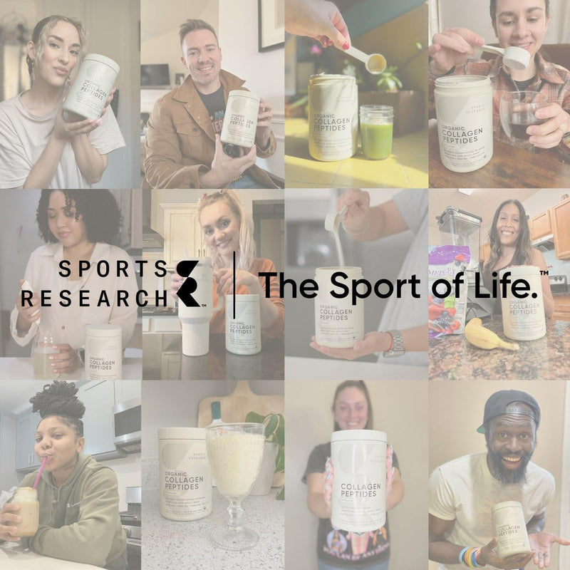 Sports Research® Collagen Peptides Protein Powder 16oz (Unflavored) | 11g Grass-Fed Collagen per Scoop · Hair, Skin & Joint Support · Easy to Mix in Coffee & Shakes - 41 Servings Unflavored 1 Pound (Pack of 1)