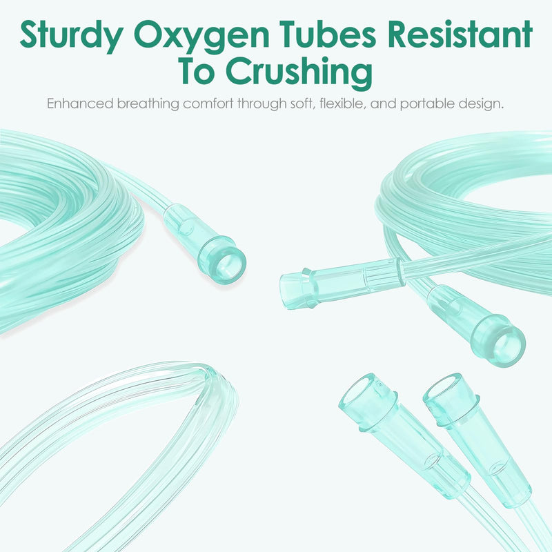 [Australia] - 3 Pack Oxygen Tubing with 2pcs Oxygen Tubing Connector - 7Ft Premium Green Oxygen Tubing Crush Resistant Non-Kinking Oxygen Tubes Green-7ft-3Pack+2pcs 