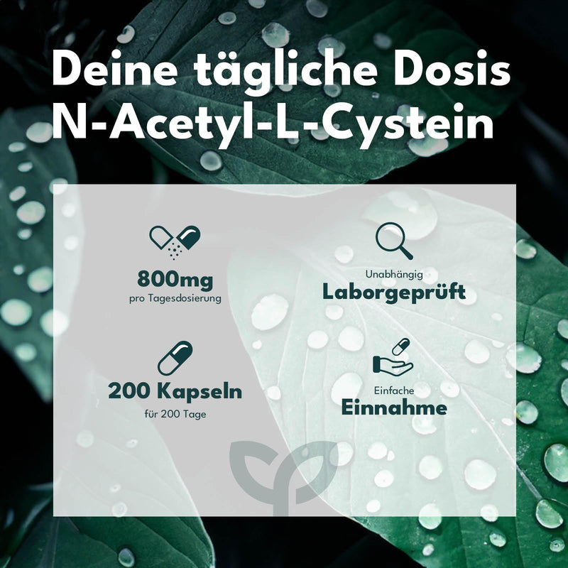 [Australia] - SOLVISAN - NAC 800 mg N-Acetyl-L-Cysteine capsules - 200 capsules - Produced in Germany - Vegan, laboratory tested and without additives 