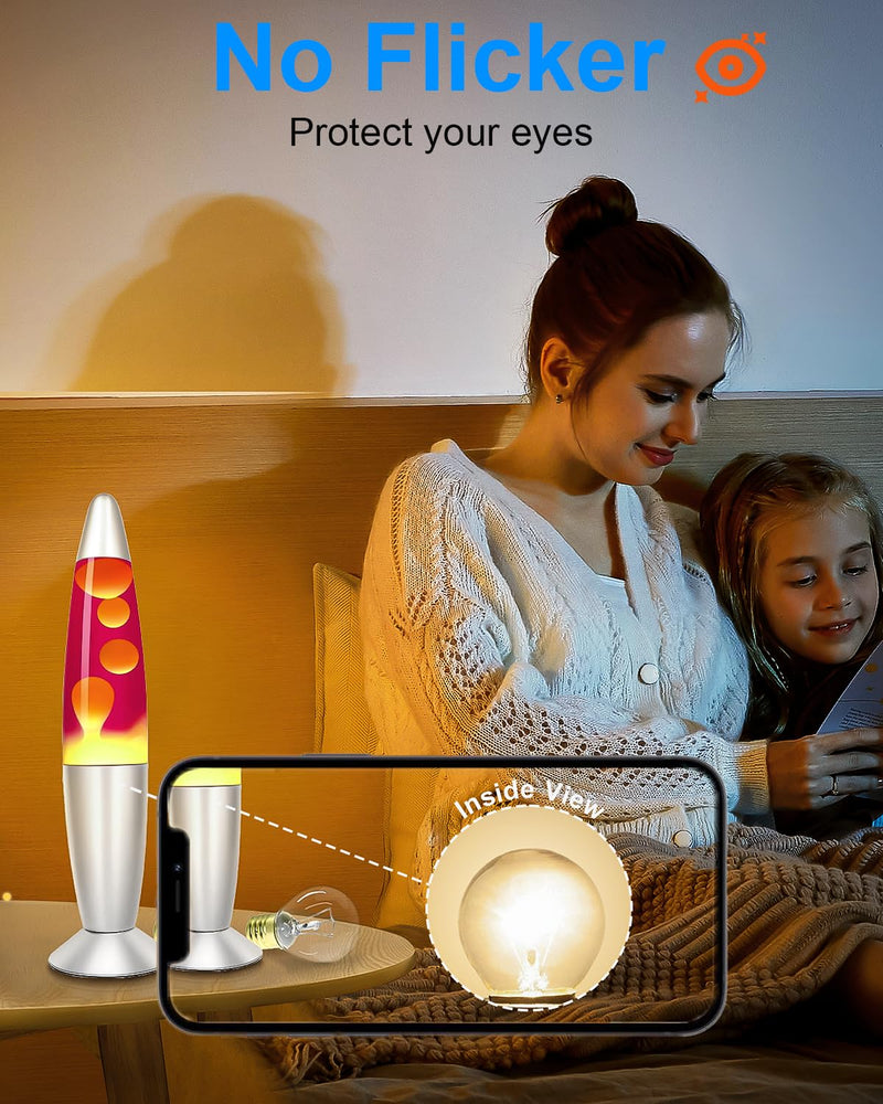 [Australia] - Lava Lamp Bulb 25 Watt, E17 Intermediate Base 6 Packs The Lava Original Replacement Bulb for 14.5-Inch Lava Lamp, Soft Warm White Glow, Long Life, High Temp Resistance, High-output Heat S11 Bulb S11- 25W Shape 
