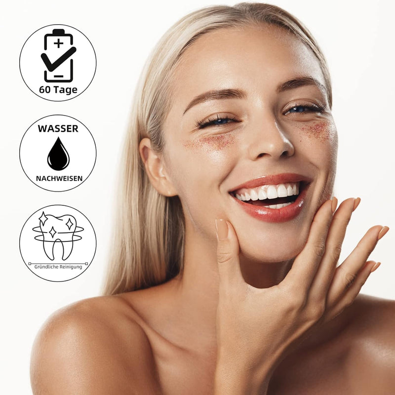 [Australia] - Powerful Oral Irrigator Electric Tooth Cleaner 4 Modes & 4 Nozzles Wireless Oral Irrigator IPX7 Waterproof Water Flosser 310ML Removable Water Tank for Ten Home and Travel Use Black 