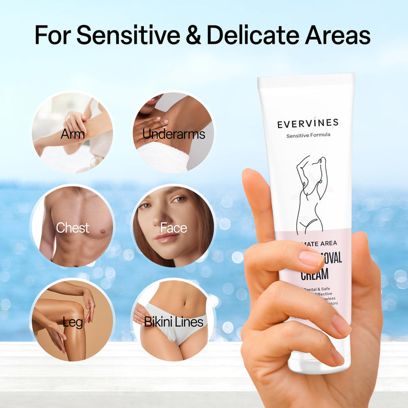 [Australia] - Hair Removal Cream for Women – Painless & Gentle Depilatory for Sensitive Skin – Bikini, Pubic & Intimate Areas, Legs, Arms, Underarms – Includes Scraper, 4.2oz 4.2 Ounce (Pack of 1) 