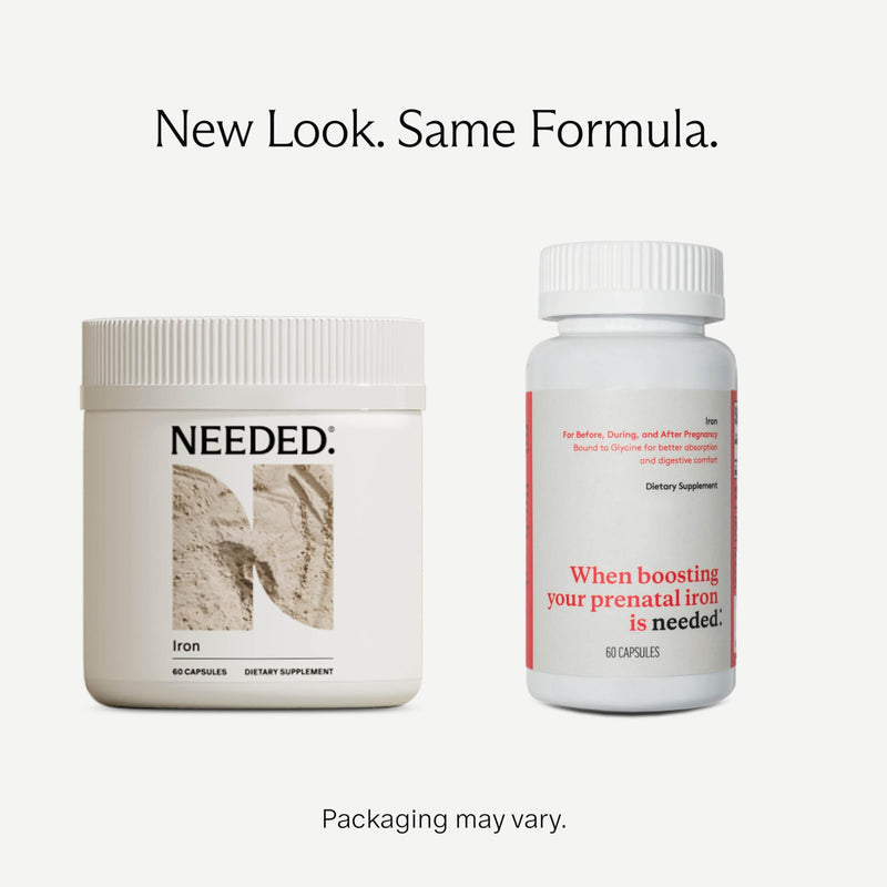 [Australia] - Needed. Iron for Prenatal, Pregnancy, Breastfeeding, Postpartum | Thyroid Function, Immune Support, Energy, Birth Weight, Baby's Neural Development | 60ct 