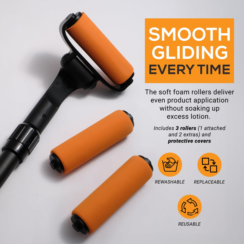 [Australia] - EZPIK Lotion Applicator for Back, Extendable up to 23" - Curved Design Back Lotion Applicator for Elderly/Seniors with Limited Mobility, Lotion Stick & Sunscreen Applicator for Skin Cream, Oils & More 