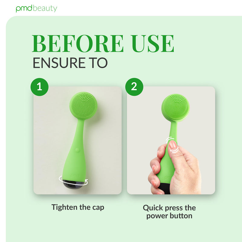 PMD Clean - Smart Facial Cleansing Device with Silicone Brush & Anti-Aging Massager Lime