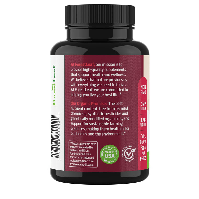 [Australia] - ForestLeaf Beet Root Capsules, 1000mg, 20:1 Extract, with Ginger, Grape Seed, Supports Blood Flow, Energy (120 Count (Pack of 1)) 120 Count (Pack of 1) 