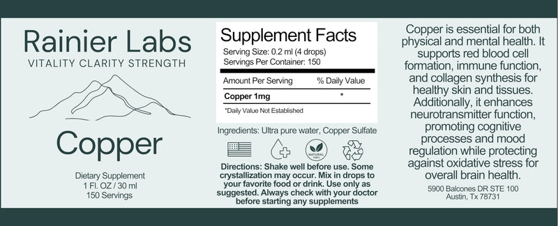 [Australia] - | Copper Supplement Tincture | Pure, Organic, Vegan | Health Supplement 