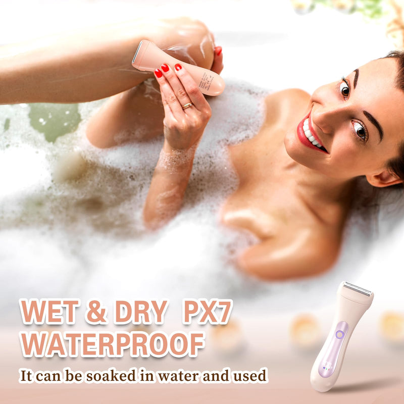 [Australia] - Cordless Electric Epilator for Women IPX7,Versatile Epilator with AdjustableTwo-Speed Shaver,Ergonomic Handle,Ideal for Shower Use, Efficient and Comfortable Hair Removal Experience(White) White 