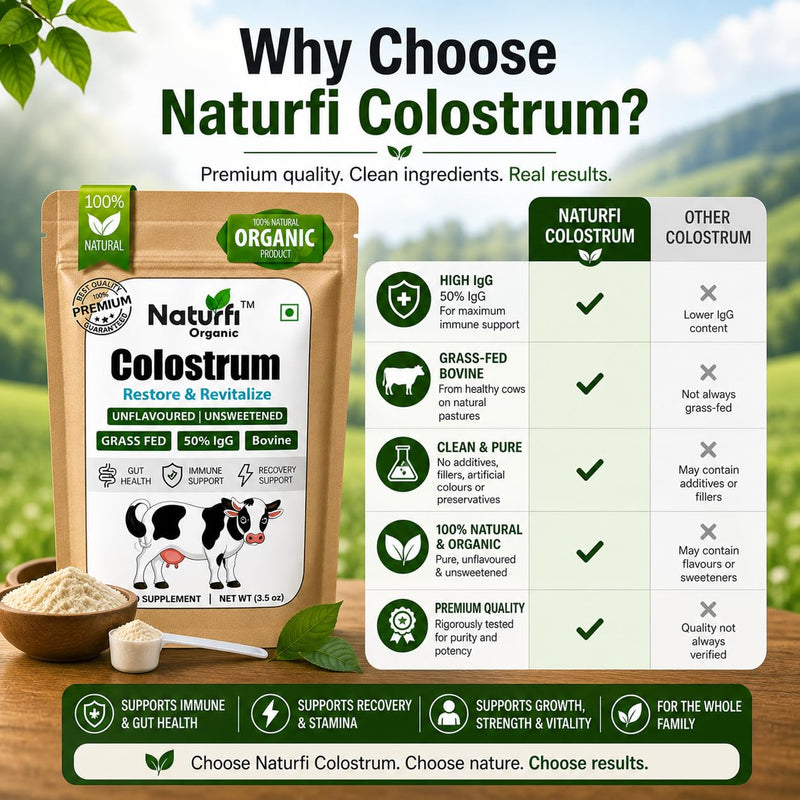 Colostrum Powder | 100 Servings | 50% IgG | Freeze-Dried | First 4-6 Hour Milking Grass Fed Colostrum - Bovine Colostrum, Gut Health Bloating Immunity Skin & Hair, Keto, Gluten & Fat Free (3.5 Oz)