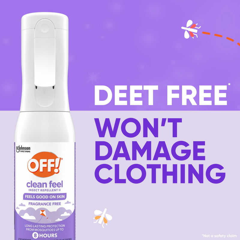 [Australia] - OFF! Clean Feel Insect Repellent Misting Spray, Fragrance-Free Bug Spray for Lasting Protection from Mosquitoes and Ticks, 6 oz 
