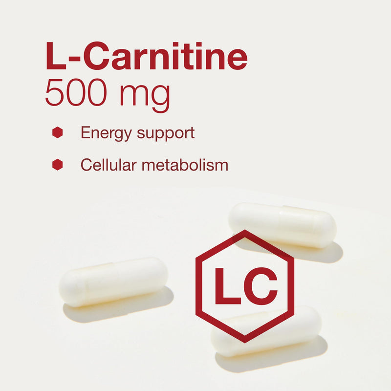 [Australia] - PROTOCOL FOR LIFE BALANCE L-Carnitine 500mg - Cell Energy Metabolism - Exercise Performance, Recovery - 60 Veg Caps 