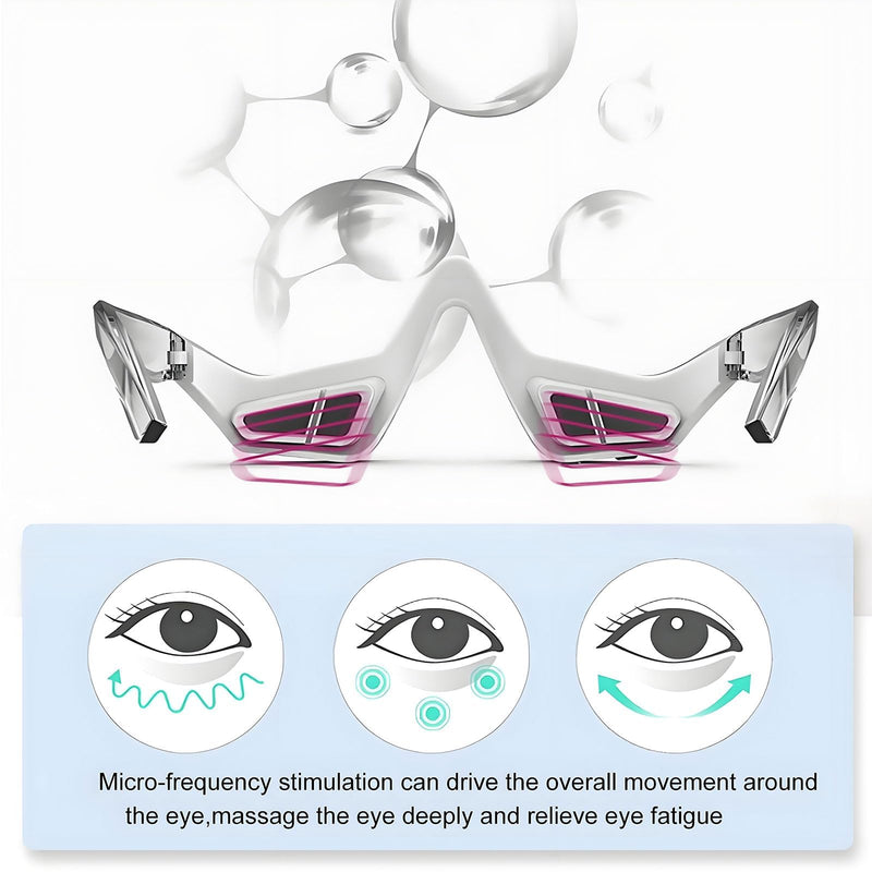 Under Eyes Red Light Therapy Eyelift Massager Glasses,Microcurrent Eye face led red light Beauty Device under Eye Massager Eyes Bag Remover for Reduce Dark Circles Puffiness Wrinkles Relax Eye Strain