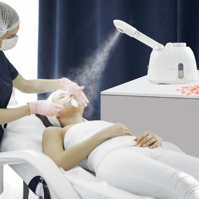 [Australia] - Facial Mist Steamer,YOKYAK Facial Steamers with 360° Rotatable Sprayer, Face Steamer for Facial Deep Cleaning, Hot Mist Humidifier Steam for Face Spa Sinuses Moisturizing, Homeuse or Salon 