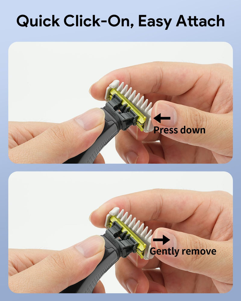 [Australia] - Attachments Intimate Skin Protection and 3mm Body Comb for O Blade QP2734 QP2824 QP2520 QP2530 QP6551 QP6530 Hybrid Electric Trimmer Attachments Accessories, 2pcs 