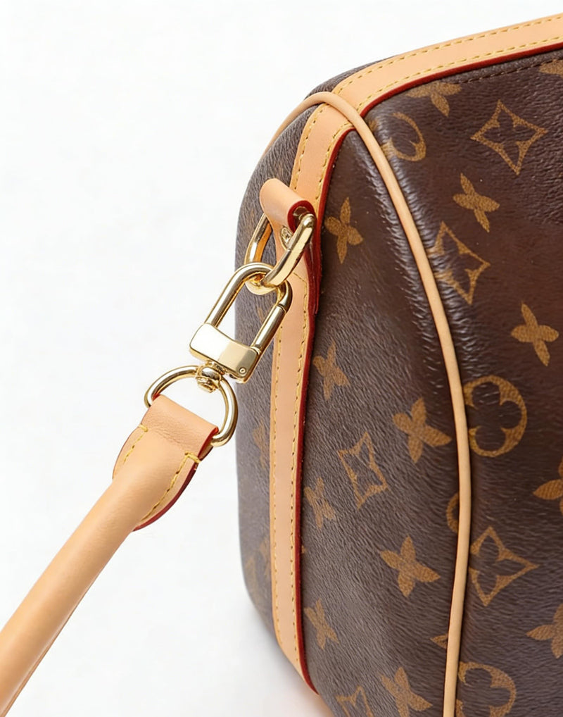 Genuine Vachetta Leather Shoulder Short Strap Replacement Fit for Graceful Damier or Speedy 25 30 35 Bag & Soft Speedy 30, Top Cowhide Leahter Bag Rolled Strap (Length:27.5in-Beeswax) BEESWAX