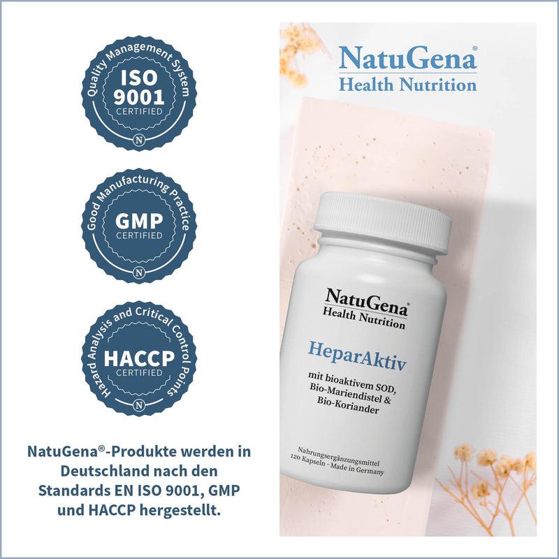 [Australia] - NautuGena HeparAktiv SOD/MSM powder/cell renewal/organic milk thistle/organic coriander & wild garlic/vegan/120 capsules (1-month pack) 