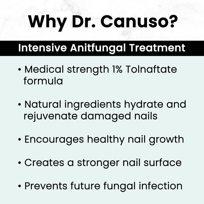 Dr. Canuso Antifungal Nail Treatment, Medical Strength Nail Oil, Nourishing Repair for Damaged Nails with Tolnaftate 1% Solution