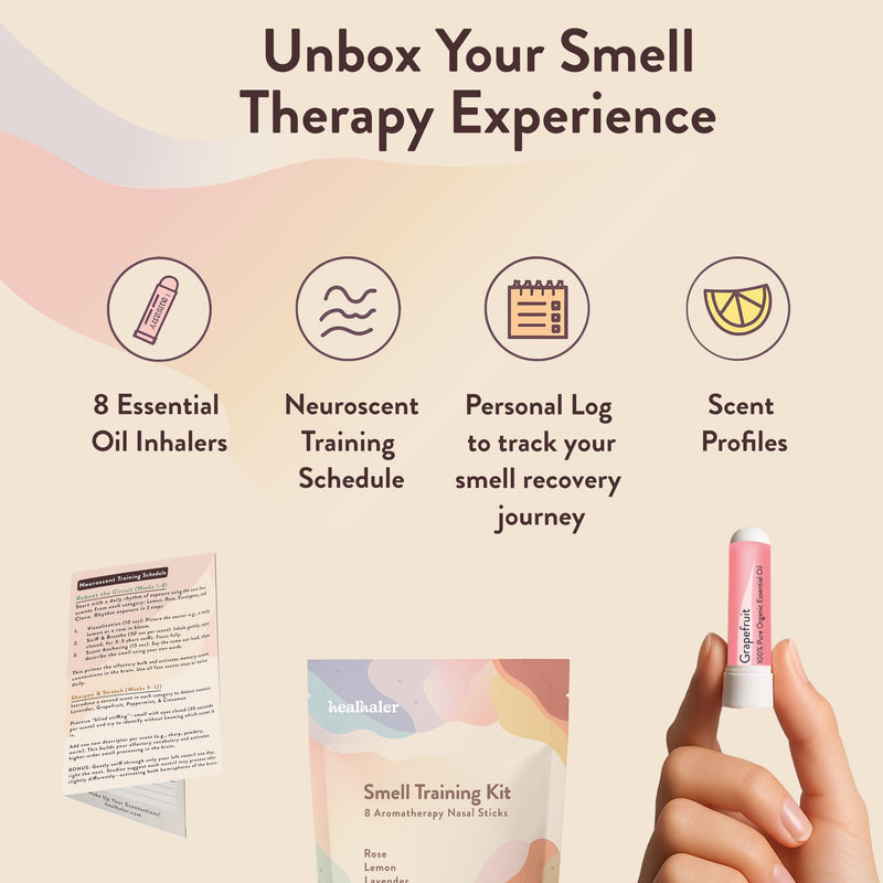 [Australia] - Smell Training Kit, Restore Sense of Smell and Taste, 8 Unique Scents, Made in The USA 
