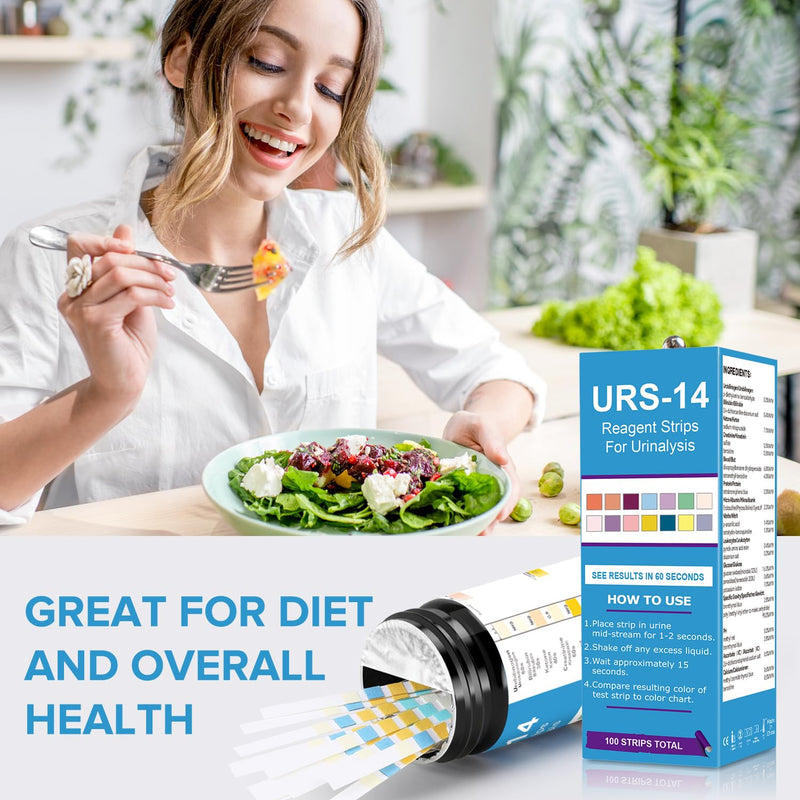 [Australia] - Pack of 100 urine test strips 14 parameters, urine test strips for urinalysis 