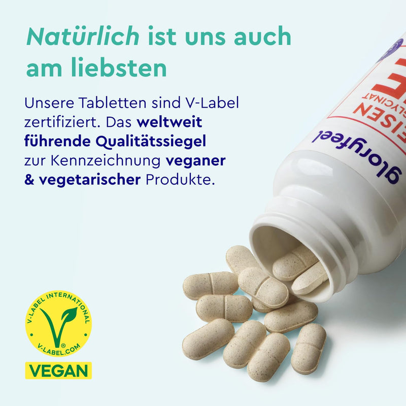 [Australia] - Iron with natural vitamin C (40mg) - iron bisglycinate + acerola (vitamin C) - vegan iron tablets - chelate form extremely bioavailable - 3-month pack - well tolerated & laboratory tested 