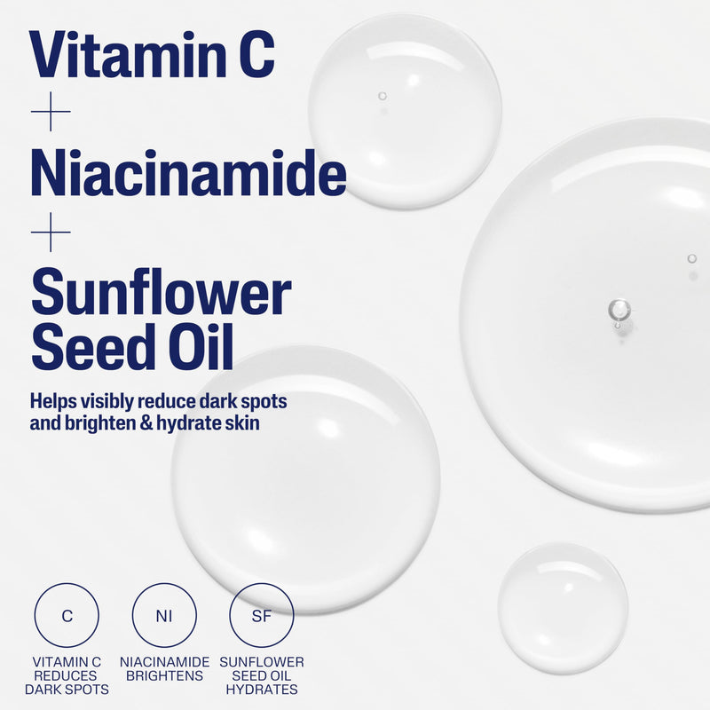 Cetaphil Vitamin C Serum for Dark Spots, Niacinamide, Fragrance Free, 1 Fl Oz