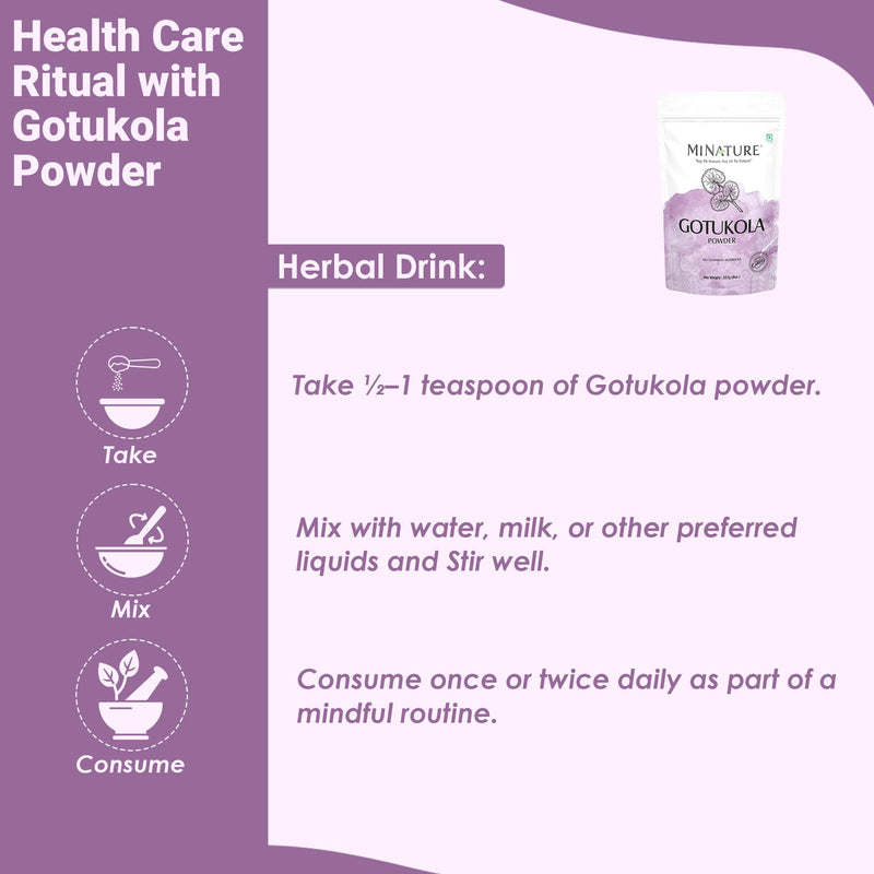 [Australia] - minature Gotu Kola Powder (227g)(8Oz) | 100% Natural Centella Asiatica for Wellness & Skincare| Herbal Powder for Tea, Smoothies & Face Packs 