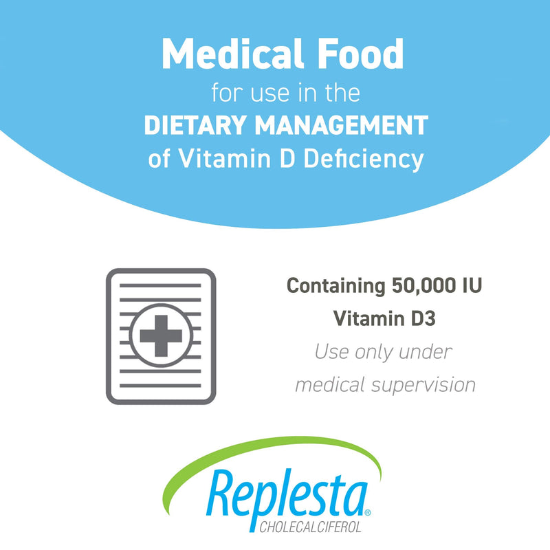 Replesta 50,000 IU Vitamin D3 Cholecalciferol, for Vitamin D Deficiency, Once-Weekly Chewable Wafer, Non-GMO, Natural Orange Flavor, 4 Pack (Pack of 2) 0.4 Ounce (Pack of 2)