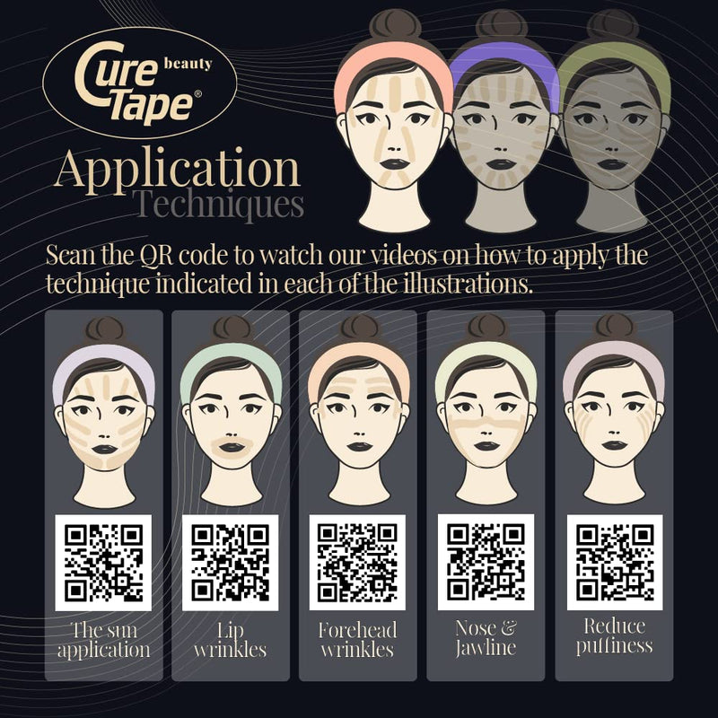 [Australia] - CureTape Beauty Kinesiology Tape | Anti-Wrinkle Face Tape | Face Lift Tape for Toning, Firming & Tightening The Skin | Kinesiology Tape for Face and Sensitive Skin | Soft on The Skin (2'' X 16') 2'' X 16' Light Beige 