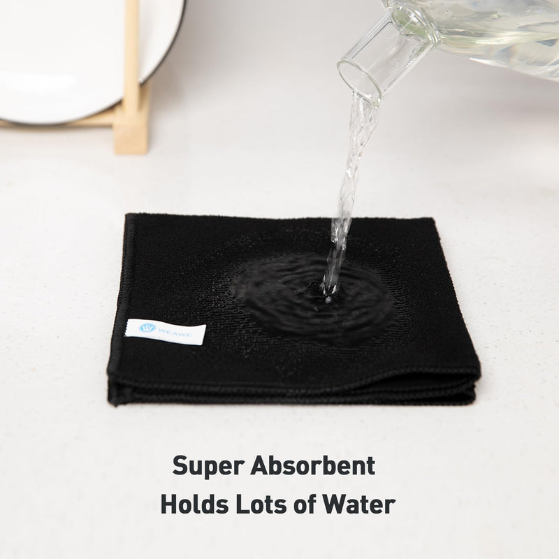 [Australia] - Black Microfiber Cleaning Cloth 13"x13", Ultra Soft Absorbent Microfiber Cleaning Rags for Housekeeping Cleaning Supplies, Lint Free Reusable Cleaning Cloths for House Washable, Pack of 12 Black 