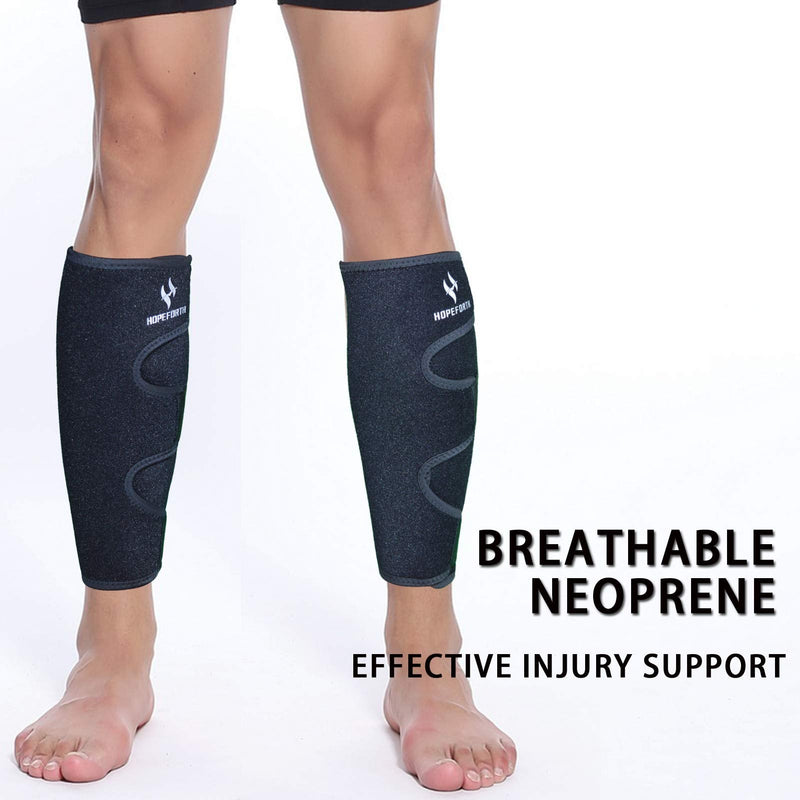 [Australia] - Calf Support Brace 2 Pack Adjustable Shin Splint Compression Calf Wrap XXX-Large Black 
