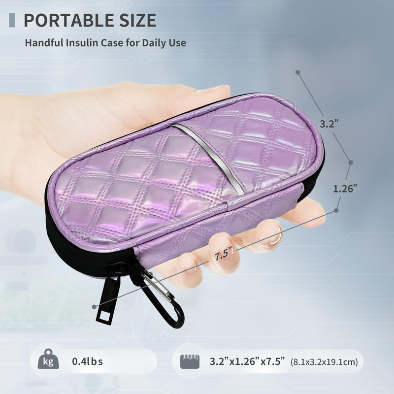 [Australia] - Insulin Cooler Travel Case with 2 TSA Approved Ice Packs for Insulin Pens and Diabetic Medical Organizer for Diabetes and Other Diabetic Supplies(Gradient Purple) Gradient Purple 