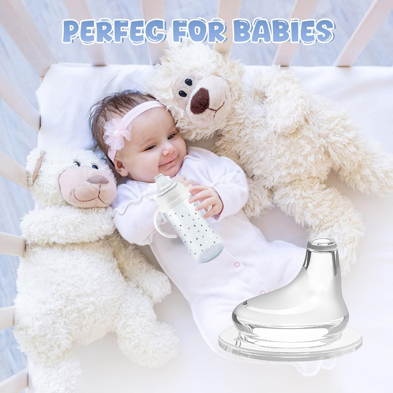 [Australia] - 4/6 Packs Replacement Silicone Spout Compatible with NUK Learner Cup & Active Cup, Soft Transition Spout for Sippy Cups, Leak-Proof, BPA-Free, Easy to Clean Medium Flow (6 Pack) 6 Packs 