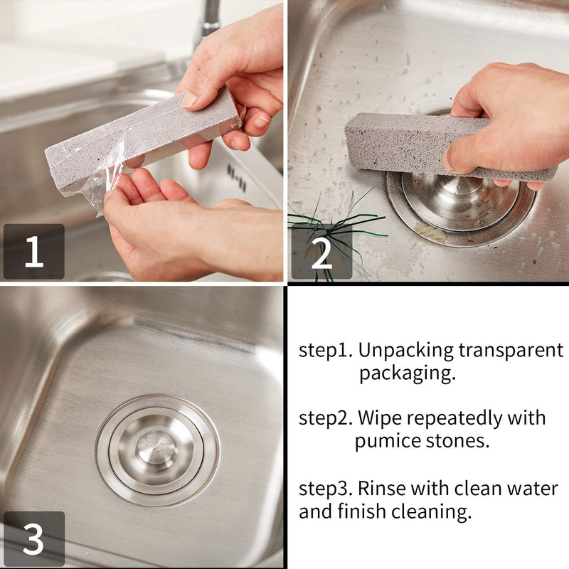 [Australia] - Pumice Sticks Pumice Scouring Pad for Cleaning, Grey Pumice Stick Cleaner for Removing Toilet Bowl Ring, Bath, Household, Kitchen, Spa, Pool, Household Cleaning, 5.9 x 1.4 x 0.9 Inch (6 Packs) 6 