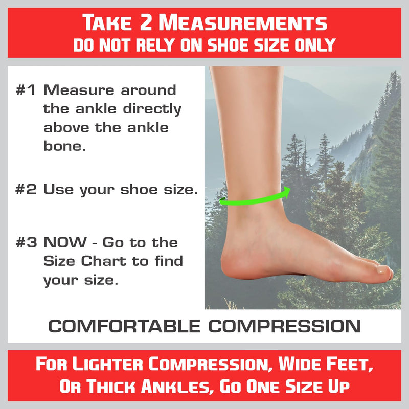 [Australia] - TechWare Pro Plantar Fasciitis Socks - Ankle Compression Socks for Women & Men. Achilles Tendonitis Brace & Foot Arch Support Medium Black / Black 