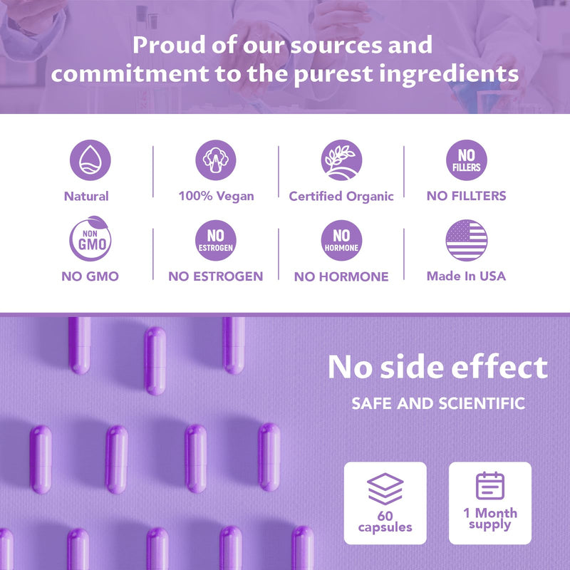 [Australia] - Vaginal Tightening Capsules for Women ‚Äì Kacip Fatimah, Manjakani & Slippery Elm ‚Äì Support Elasticity, pH Balance & Intimate Dryness Relief ‚Äì 60 Vegan Capsules ‚Äì No Gel or Cream Needed 1 Count (Pack of 60) 