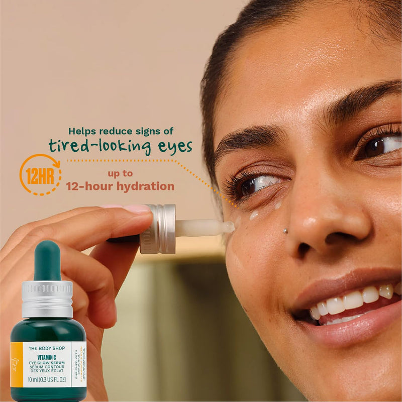 The Body Shop Vitamin C Eye Glow Serum - Illuminating And Brightening For Eye - 0.3 Fl Oz | Lightweight eye serum helps reduce dark circles and even the eye area for a brighter, refreshed, well-rested look