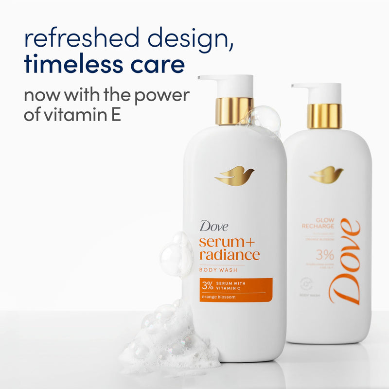Dove Exfoliating Body Wash Glow Recharge Energizes & illuminates 18.5 oz | For everyday shower care, Helps illuminate and refine skin, With 3% brightening serum 18.5 Fl Oz (Pack of 1)