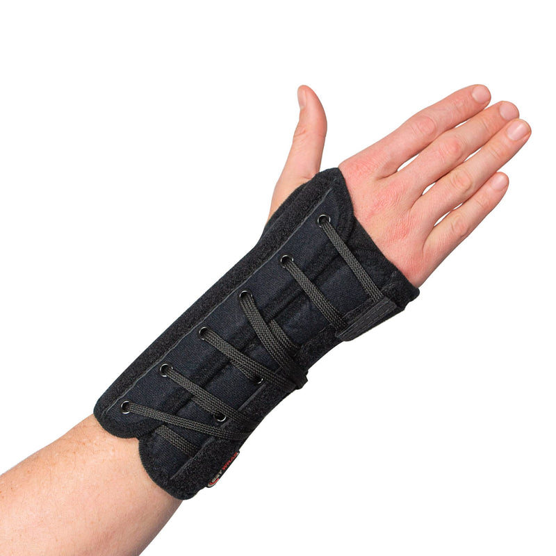 Ultimate Lacing Wrist Brace Orthosis – Compression Wrist Support Brace for Carpal Tunnel with Lacing Pull Tabs & Removable Stays – Breathable & Hypoallergenic Design (Right - X-Small) Right
