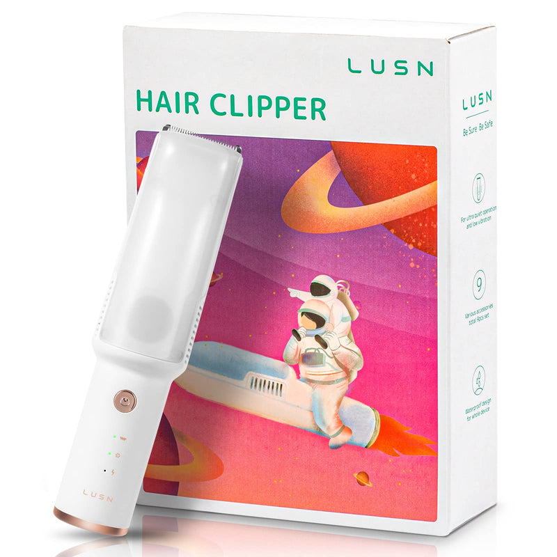 [Australia] - Baby Hair Clippers with Vacuum, Quiet Hair Trimmers for Kids, IPX7 Waterproof Rechargeable Cordless Haircut Kit for Baby Children Infant White Vacuum 