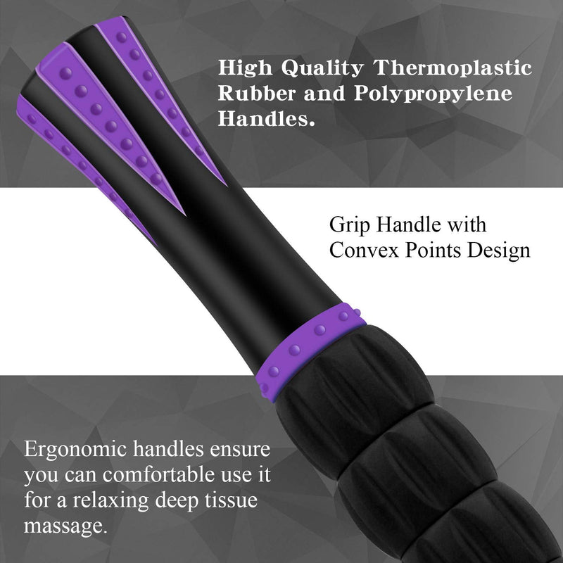 [Australia] - Muscle Roller, Massage Roller Stick for Athletes, Help Reducing Muscle Soreness Cramping Tightness Leg Arms Back Calves Muscle Massager Purple Black 