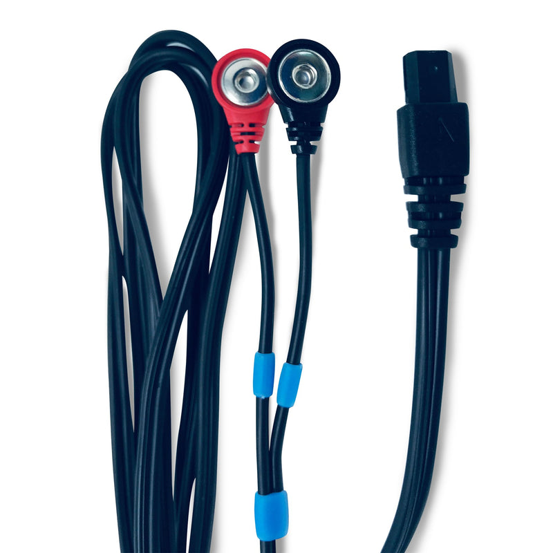 Discount TENS Brand - Lead Wires Compatible with Compex, Snap, 4 Pack | Molded strain-relief sleeves, durable flexible insulated cable resists kinking and breakage, connects 2 electrodes per wire Compex Snap