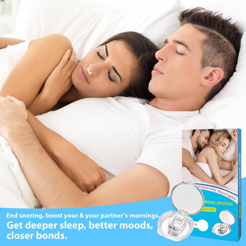 [Australia] - QUANROL Anti Snoring Devices, Silicone Nose Clip Stop Snoring, Snore Stopper Effective to Relieve Snoring, Snoring Solution Comfortable and Quieter Sleep, Clear 