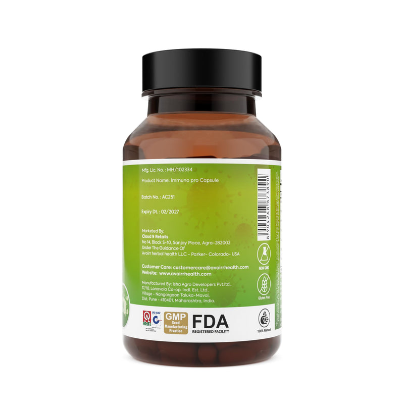 Immunity Support Capsules with Organic ashwagandha to Boost Your Immunity, Natural Amla for Vitamin C -Guduchi for Digestion & Detox - Men Women 60 Organic Capsules
