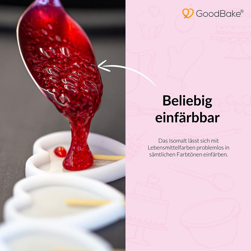 [Australia] - GoodBake Isomalt 750g - ideal for sugar pulling & for homemade sugar decorations & sweets (e.g. sweets, lollies, candy) - sugar bubbles - for professionals & hobby bakers - vegan & halal 