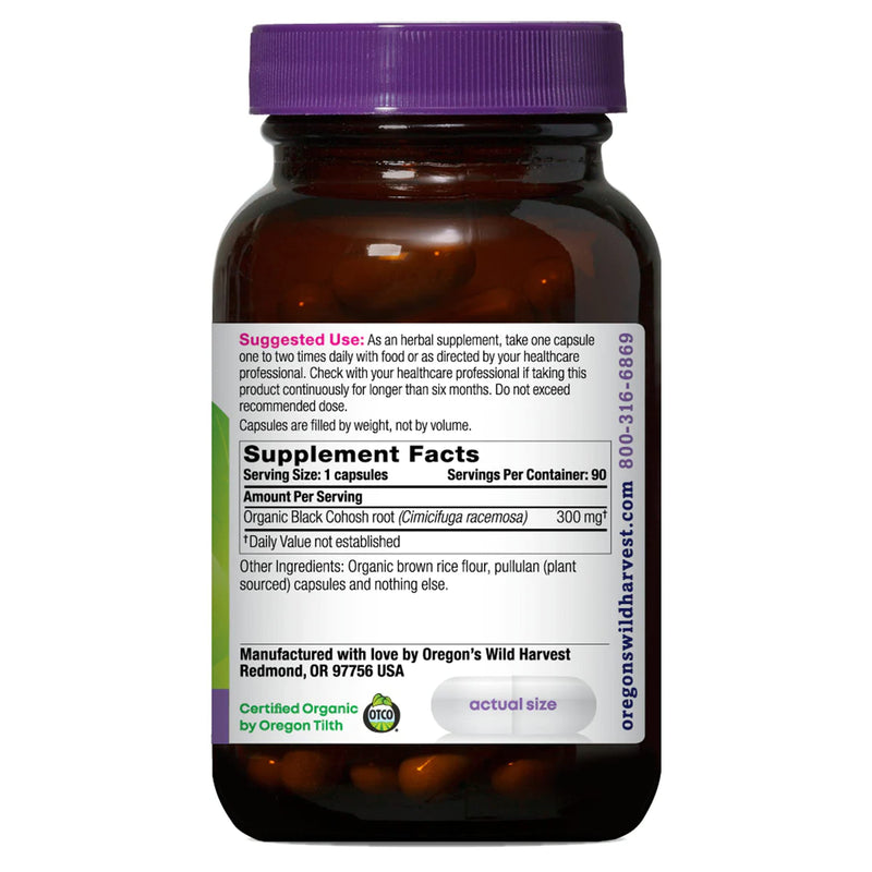 [Australia] - Oregon's Wild Harvest Black Cohosh Organic Herbal Supplement, 90 Count 
