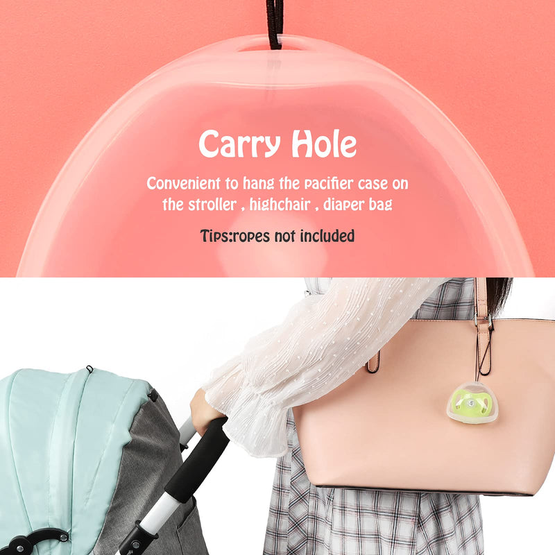 [Australia] - Accmor Pacifier Case, Pacifier Holder Case, Pacifier Container for Travel, BPA Free, Transparent, 2 Pack 2 Count (Pack of 1) 